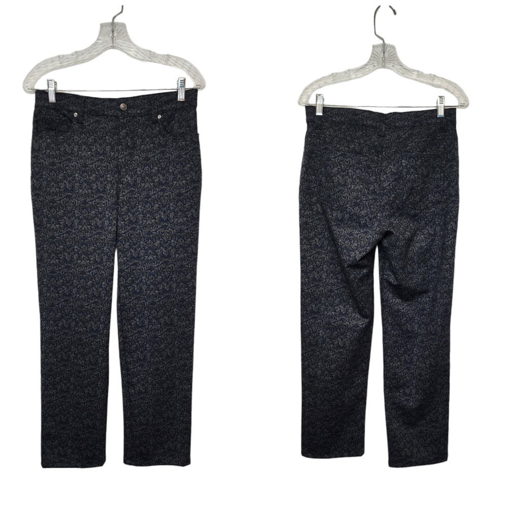 Gloria Vanderbilt Paisley Floral Denim Jeans Size 6  Color Blue